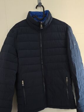 Nautica Reversible Quilted Puffer Jacket Navy Blue / Royal Blue Size S